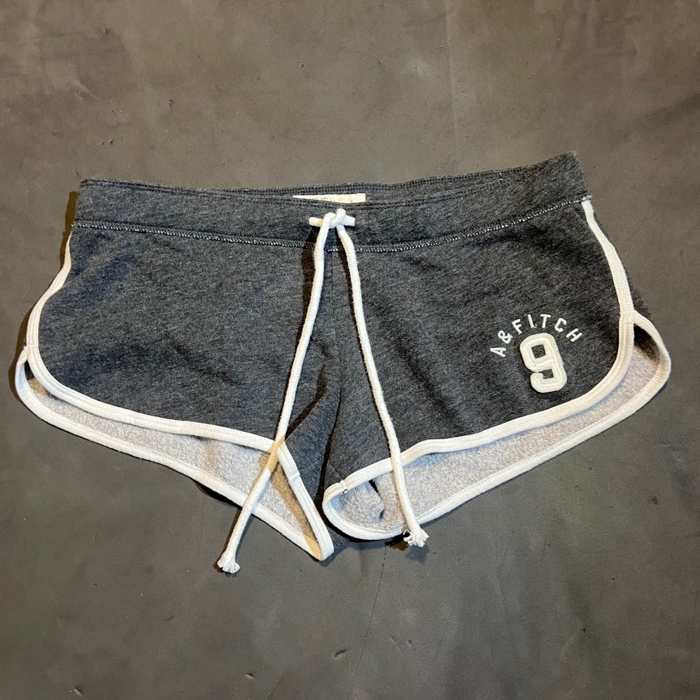 Y2K Abercrombie &‎ Fitch Womens Gray Dolphin Micro Low Rise Sweat Shorts  Size S